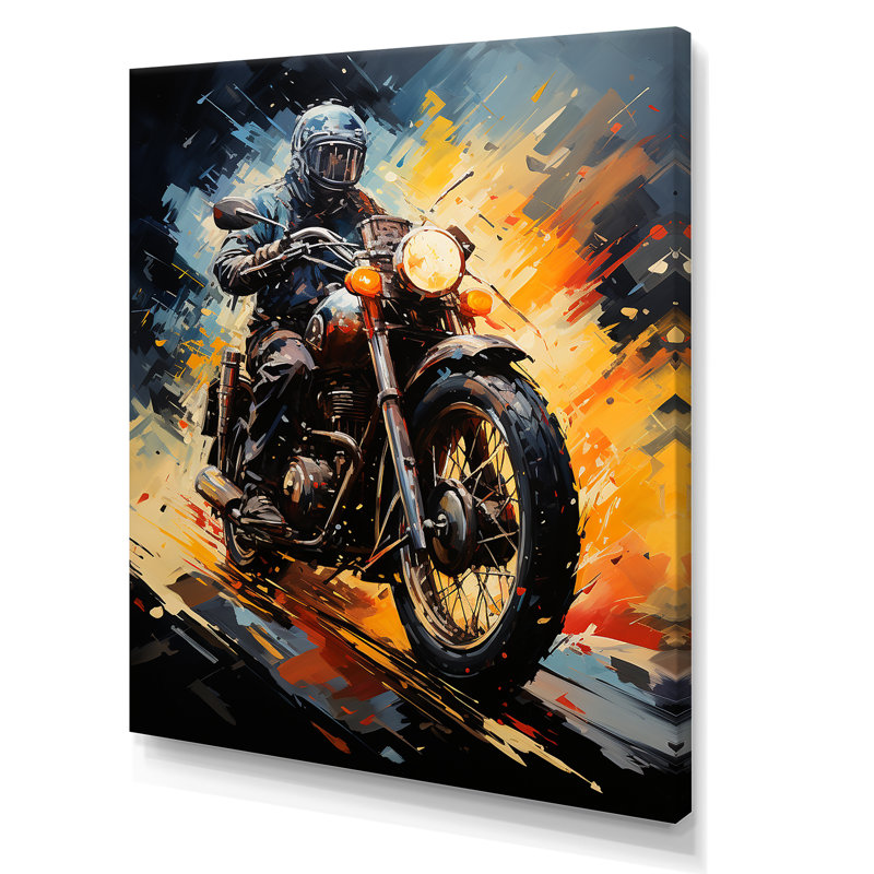 Yellow Dirt Bike Adventure II, Toile tendue, H 20 po x l 12 po x P 1 po