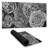 Grayscale dahlias - 15.75"x31.50" Desk mat