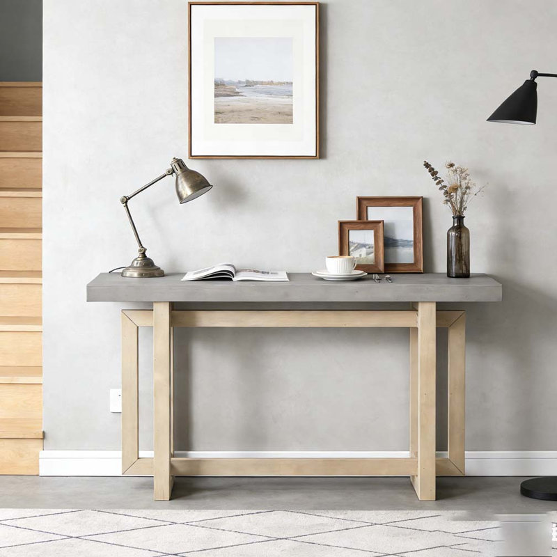 59.1'' Painted Entryway Table Console Table, Gray