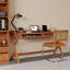 Bureau rectangulaire brun en bois massif avec 1 tiroir-2120078910