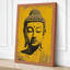 Golden Buddha Head Japandi - Wrapped Canvas-1844510143-1844510158