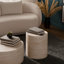 Table de bout ronde avec motif Mars pour le salon, table d'appoint tambour moderne pour petits espaces, aucun assemblage requis-540730307