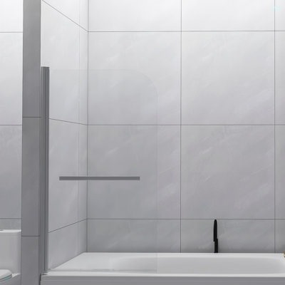 31"X55" Bathtub Screen Framless Shower Door Tempered Glass Shower Panel