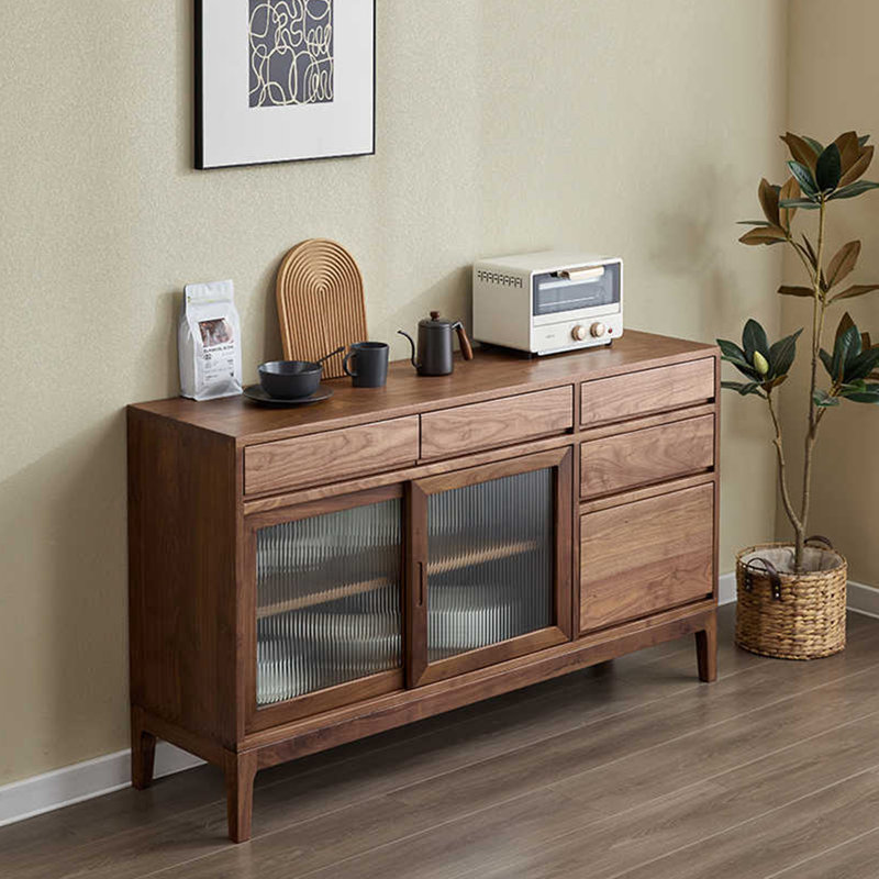 Buffet à portes coulissantes, H 33,46 po x l 55,12 po x P 15,75 po