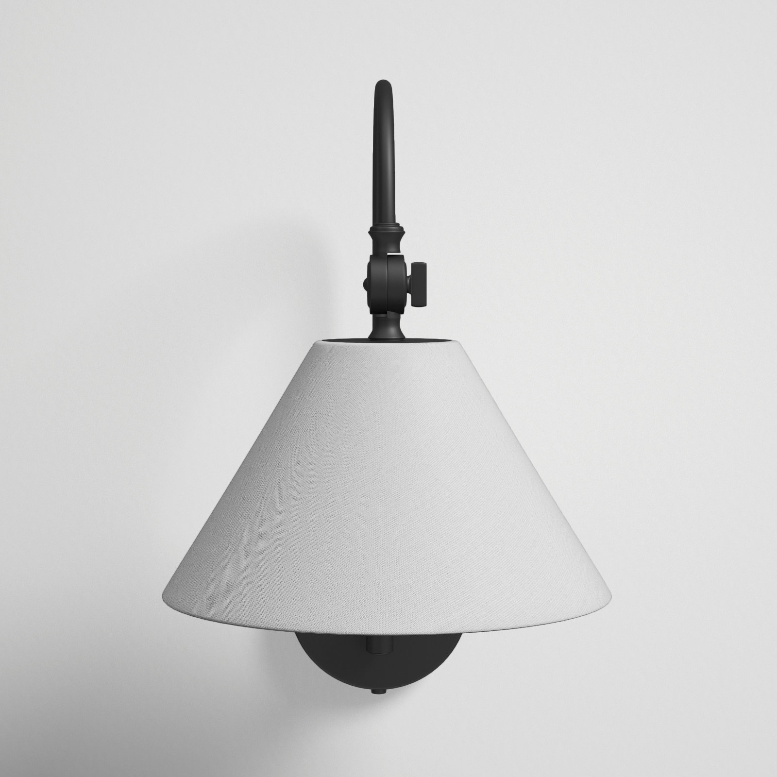 Teviston Single Light Armed Sconce, Black
