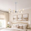 27.6" 9-light Chrome Chandelier With Crystal Shades, Modern Pendant Light For Dining Room,living Room,kitchen Island(bulb Not Included)