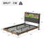 Floating Industrial Upholstered Storage Bed Frame With Charging Station, App Control LED & Hidden Headboard Compartment, 140X200cm Double / 160X200cm King-1767232482