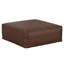 Repose-pieds 36 po en similicuir brun foncé