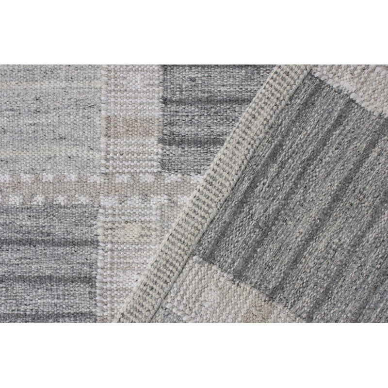 Scandinavian Wool Geometric Area Rug, Rectangle 12' x 15'