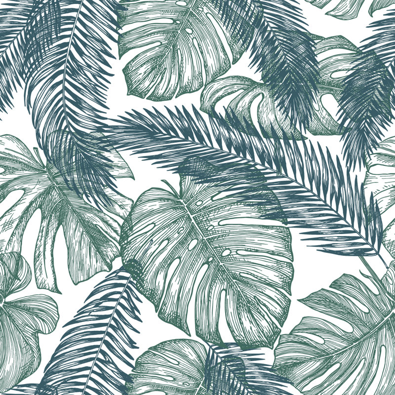 Panneau de papier peint Jylon Exotic Leaves, L 2,08 pi x L 18,75 pi