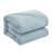 Blue Polyester 180 Thread Count Washable Down Comforter Set-1038025097