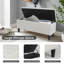 Banc de rangement avec repose-pieds capitonné 1pc