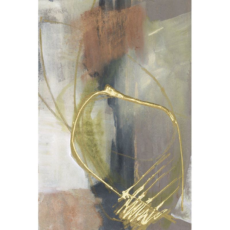 " Burnished Loops I " Painting Print, 48" H x 32" W x 1.25" D