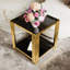 Table de bout moderne carrée en verre transparent-1844878394