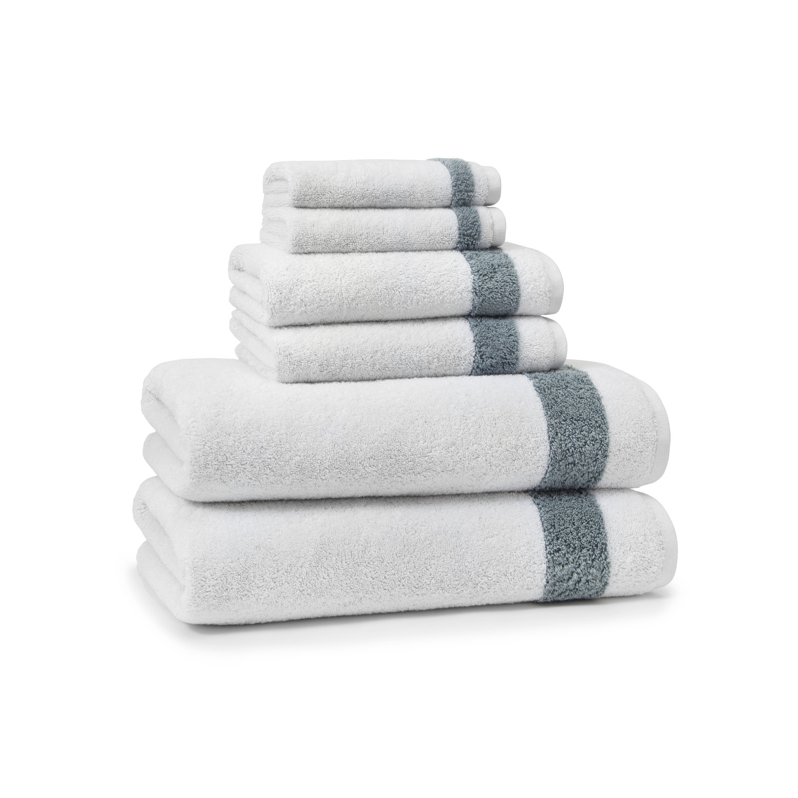 Striped Turkish Cotton Bath Towel, Blue