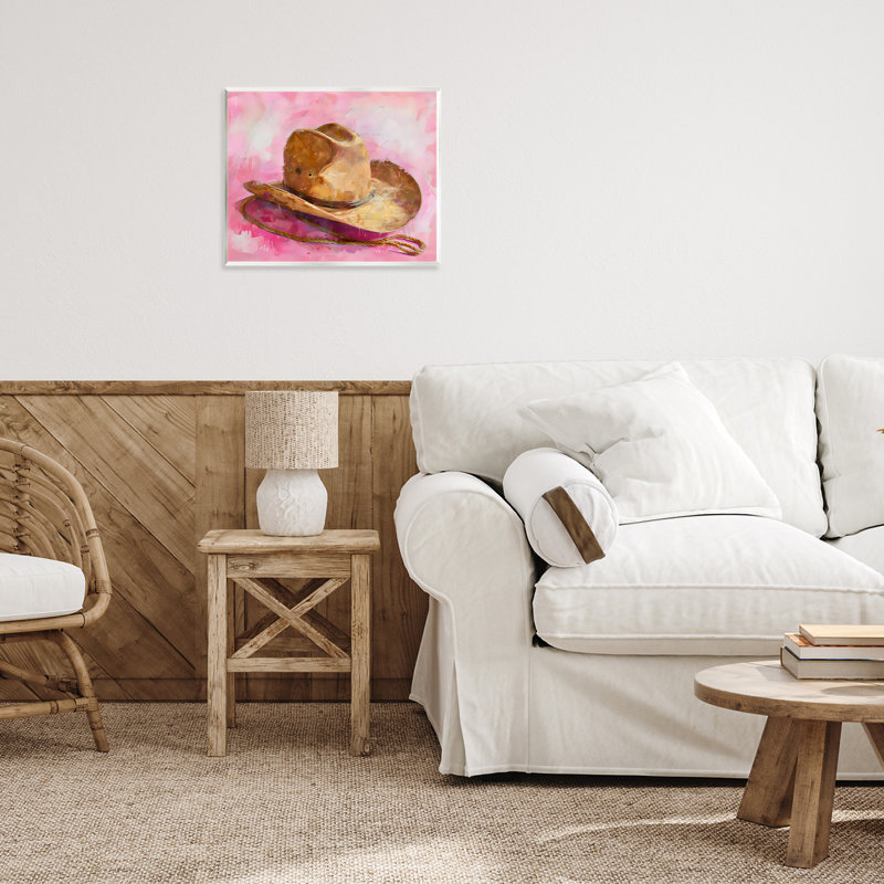 Plaque de cowboy chapeau sur rose, design par LSR Design Studio