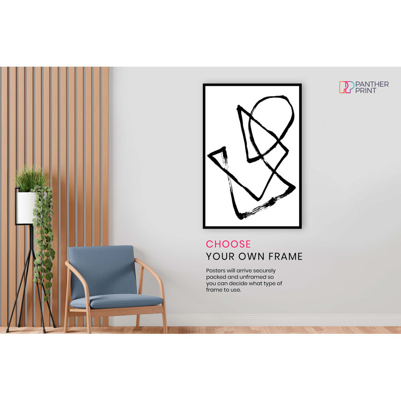 Abstract Curved Line - No Frame Painting, 76cm H x 51cm W