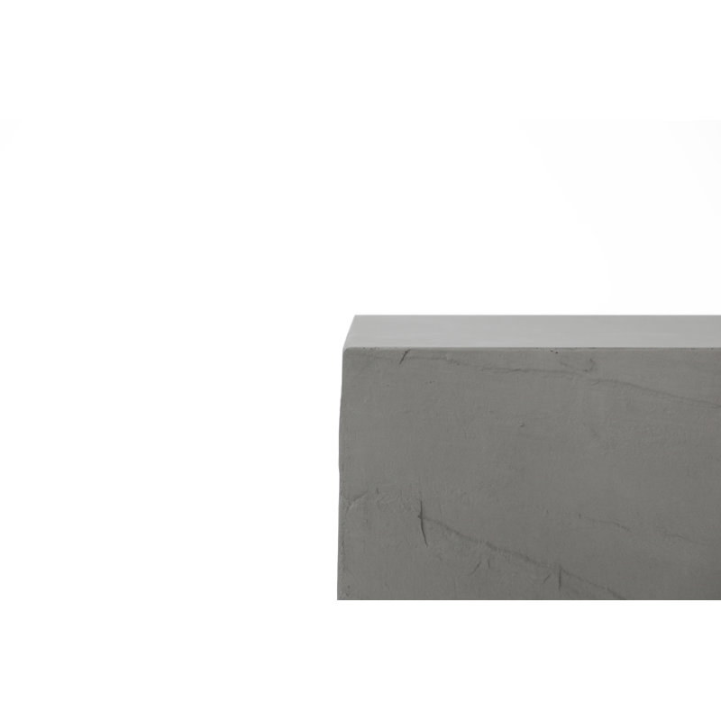 Elementi Home Colorado 18" Square Concrete Side Table for Indoor and Outdoor Use, Space Gray