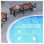Banc de jardin semi-circulaire en bois Outsunny, siège enveloppant pour terrasse, jardin et patio, brun