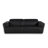  89" Black And Silver Leather Sofa