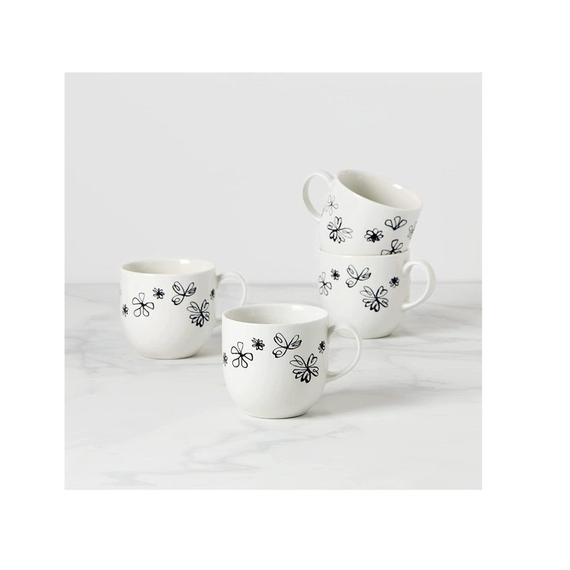 Garden Doodle Porcelain Coffee Mug