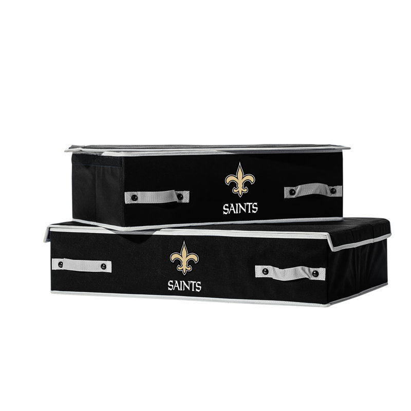 Franklin Sports Mesh Decorative Bin, New Orleans Saints, 6.5 H x 18 W x 26 D