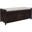 Banc de rangement TREXM à 3 portes à volets, couleur espresso-888478205