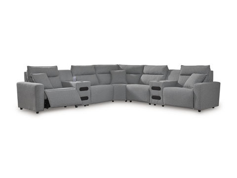 Canapé modulaire inclinable électrique avec méridienne 7 pièces Modmax