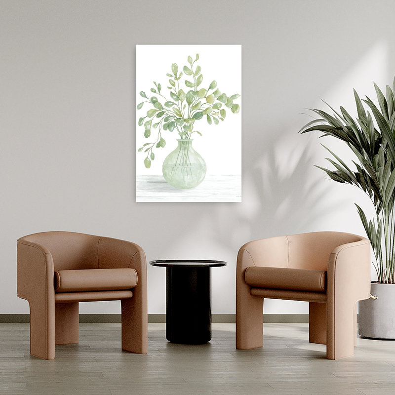 Eucalyptus beauté II, art contemporain abstrait, H 36 po x l 24 po