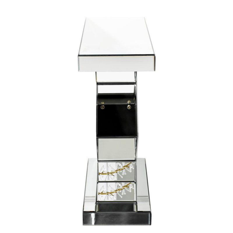 Andreja 80cm Glass Top Console Table