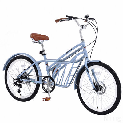 6 Speed, Steel Frame, Multiple Colors 24 Inch Bike,Commuter Bike For Adults