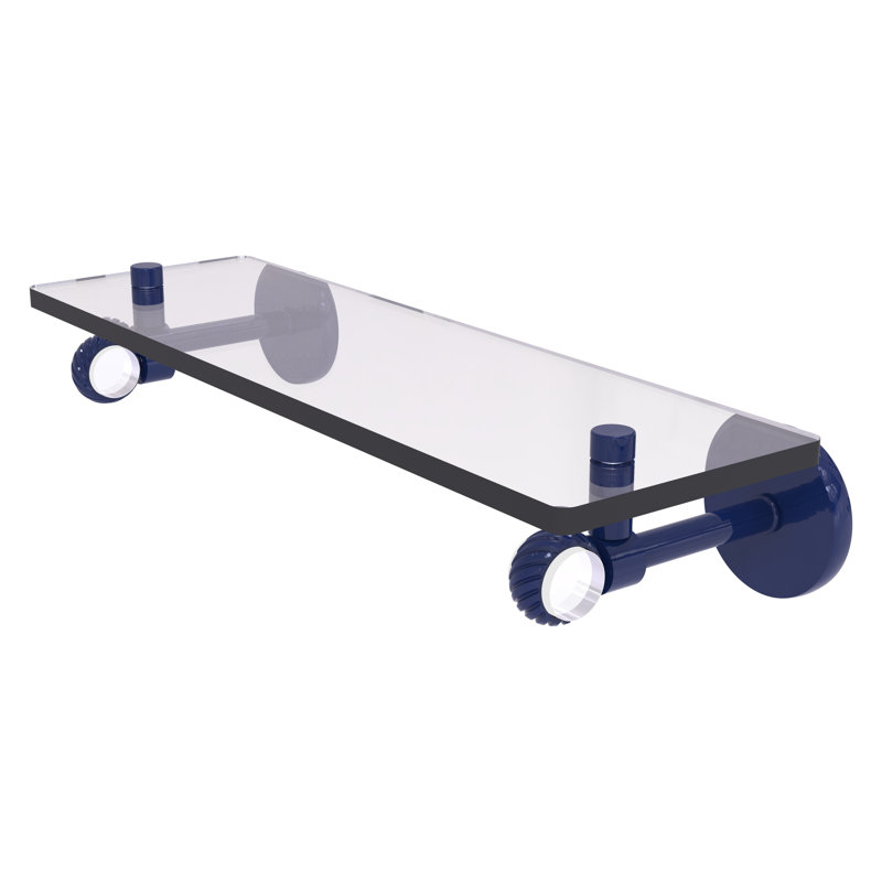 Tablette flottante Clearview, H 3,3 po x l 16 po x P 5,65 po, Bleu méditerranéen