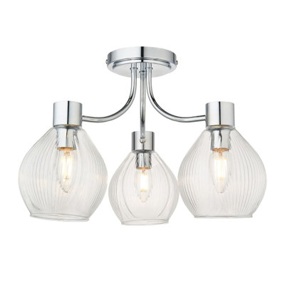 Glass Semi Flush Mount