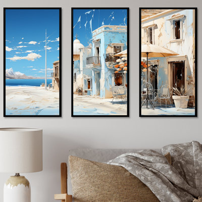 Azure Street In Greece - Greece Wall Art Set
