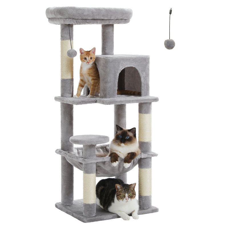Fedosia 46'' H Cat Tree, Gray