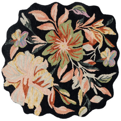 Jardin Hand Tufted Wool; Cotton Floral Indoor Rug