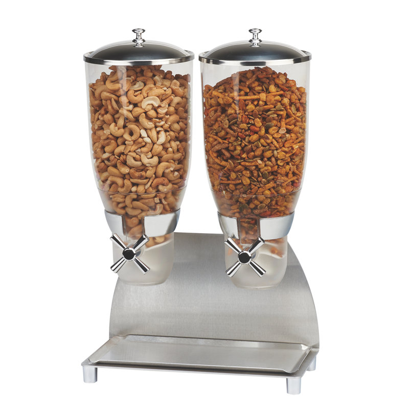 2 bouteilles de céréales en acier inoxydable