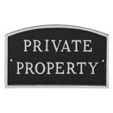 Arch Private Property Statement 2-Line Wall Address Plaque
