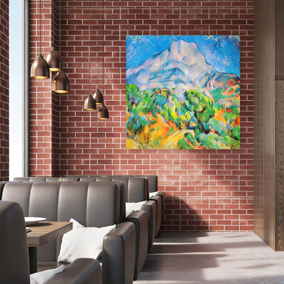 La Montagne St. Victoire Classic Colorful Abstract Forest Nature Wall Art Print