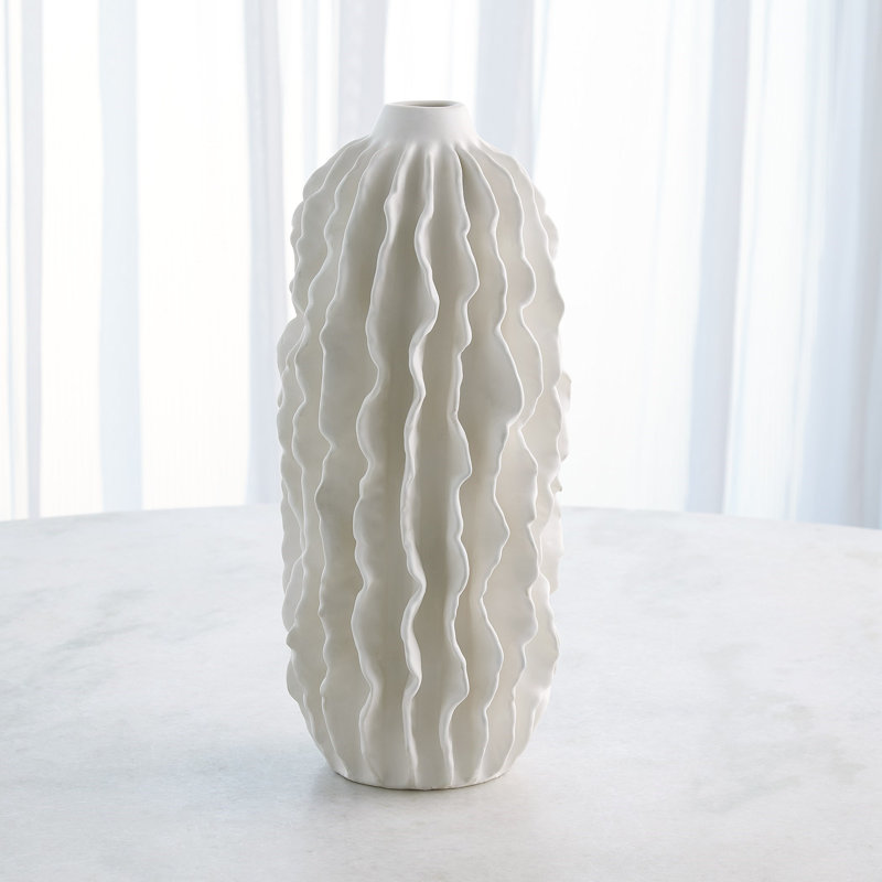 Vase Sea Ribbon - blanc mat