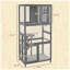 Niche pour chat en bois d'extérieur à l'épreuve des intempéries et sur roulettes 74 po Pawhut Catio, gris clair-578587560