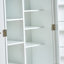 Armoire de rangement pour garde-manger, garde-manger autoportant avec portes et tablettes réglables, petit garde-manger pour cuisine, salle de bricolage pour salle à manger (blanc)