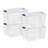 Iris 60 Qt./15 Gal. Plastic Storage Boxes with Latching Lids in Clear  