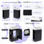 Meuble-lavabo simple moderne 18,6 po avec lavabo en céramique et tablette à deux niveaux, armoire en panneau de fibres à densité moyenne noir-402180393