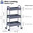 Metal Cart, 3 Tier Rolling Cart With Lockable Wheels,Utility Cart with Wheels,Bathroom Cart,Salon Trolley Cart,Kitchen Storage Cart-49604650