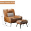 Asena Upholstered Side Chair with Ottoman-666220707