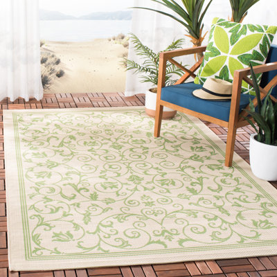 Tapis d'intérieur / extérieur à motif floral Galena Performance