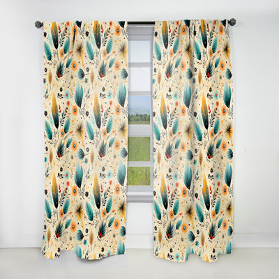 Gypsy Spirit Boho Pattern - Abstract Boho Curtain - Room Darkening Abstract Curtain - 1 Panels