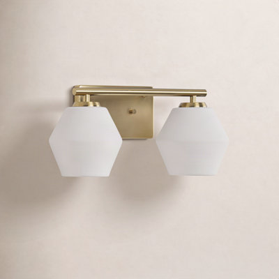 Audryna 2 Light Frosted Dimmable Vanity Light