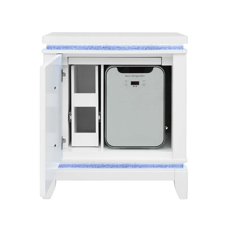 Adalid Nightstand with Cooler,USB and Speaker